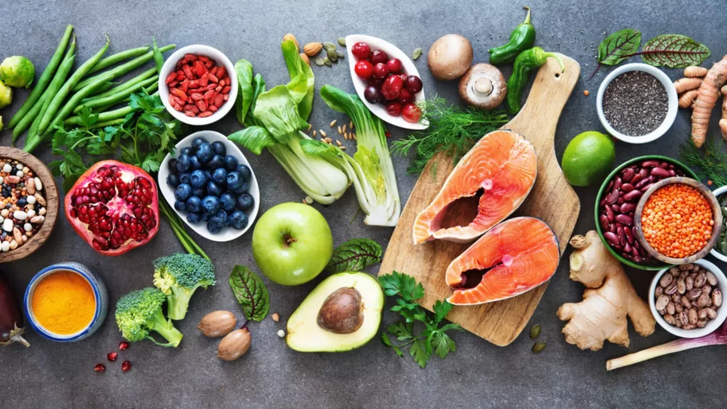 aliments et ingrédients naturels.